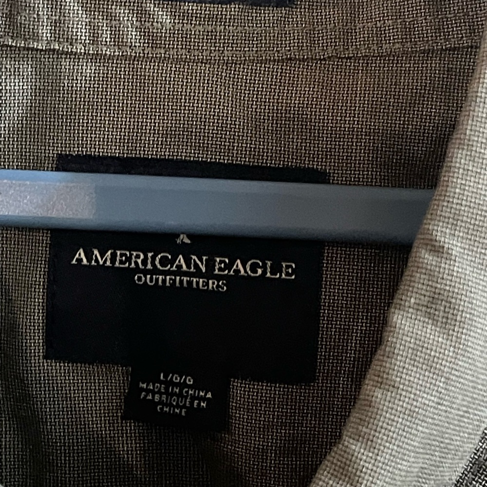 American Eagle Outfitters Dark Gray Casual Shirt - Picture 5 of 8